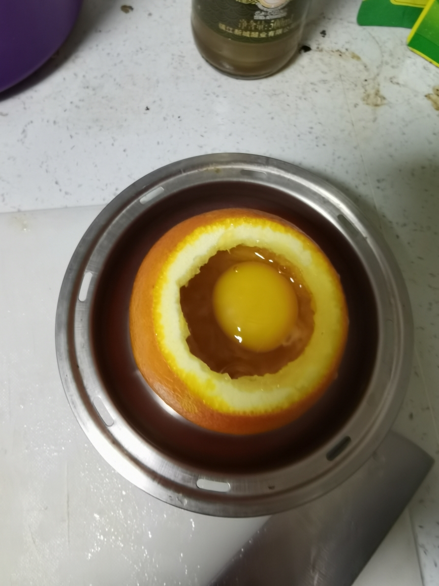 香橙牛奶炖蛋的做法 步骤3