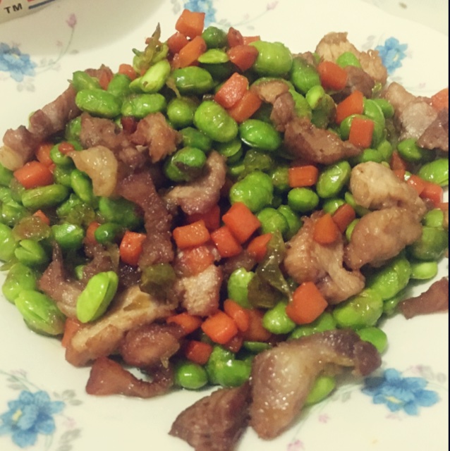 青豆炒肉
