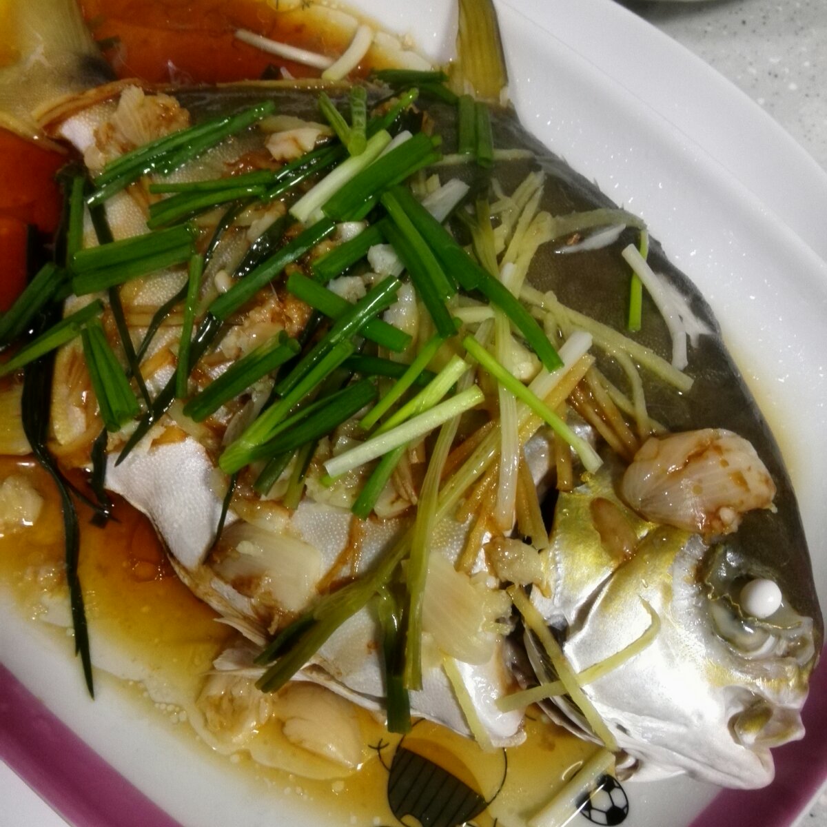 清蒸金鲳鱼