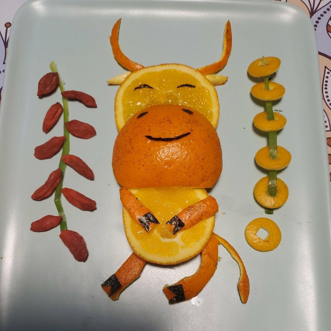 🐮牛年招财进宝餐盘画