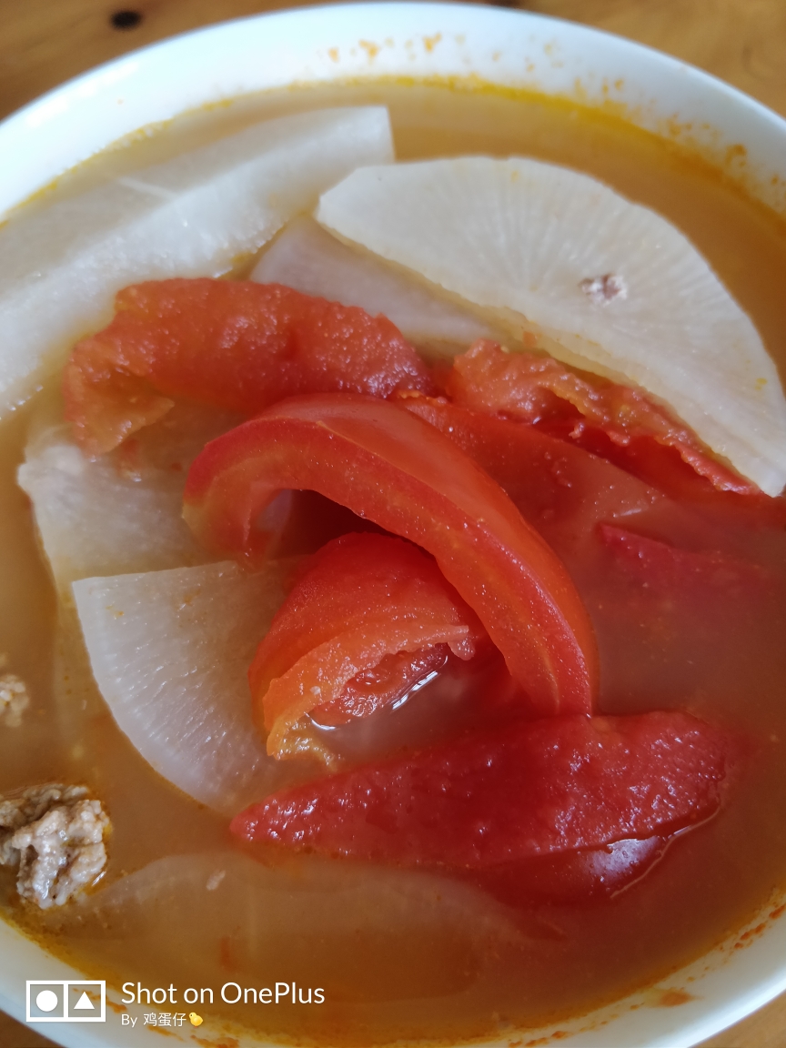 白萝卜番茄汤的做法