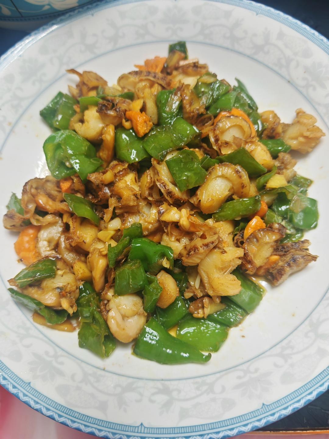 青椒爆炒扇贝肉-低脂高蛋白