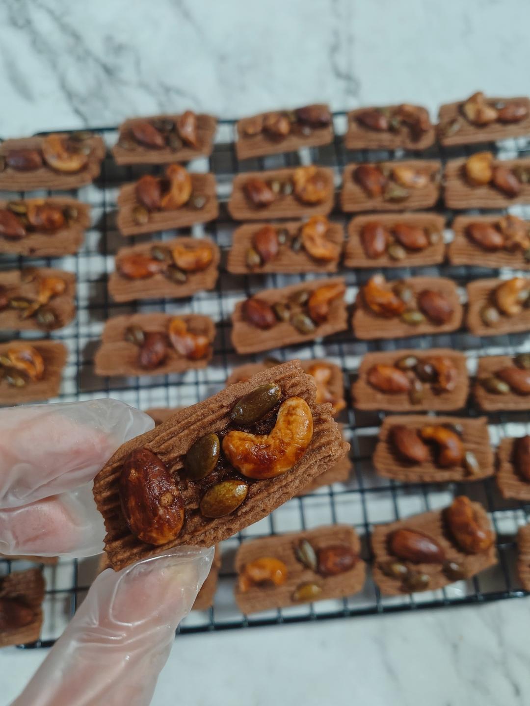 店售爆单🔥巧克力坚果曲奇饼干配方分享❗