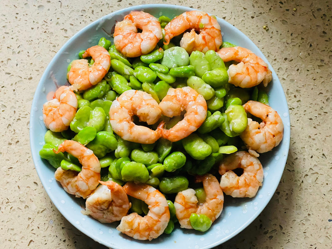 蚕豆炒虾仁