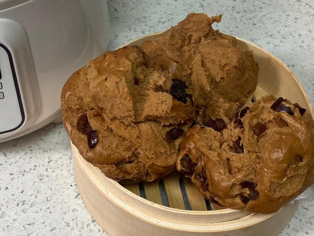 一直被模仿，从未被超越——自然开花红糖枣馒头（更加松软版）