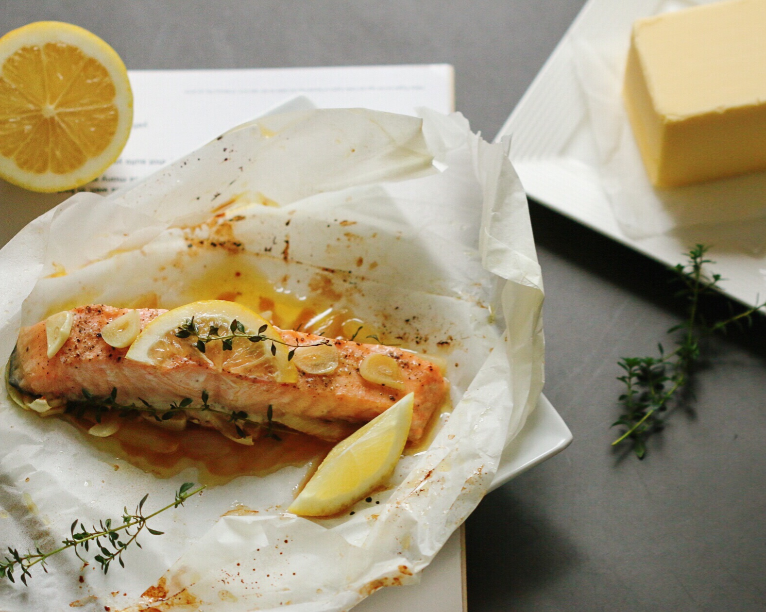 黄油烤三文鱼（超级简单）健康新吃法的做法