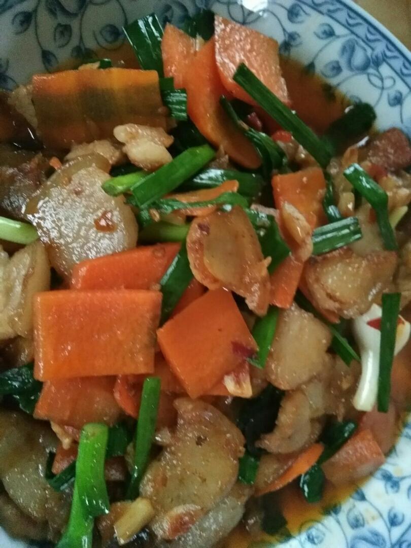 老丁的私房菜-蒜苗回锅肉