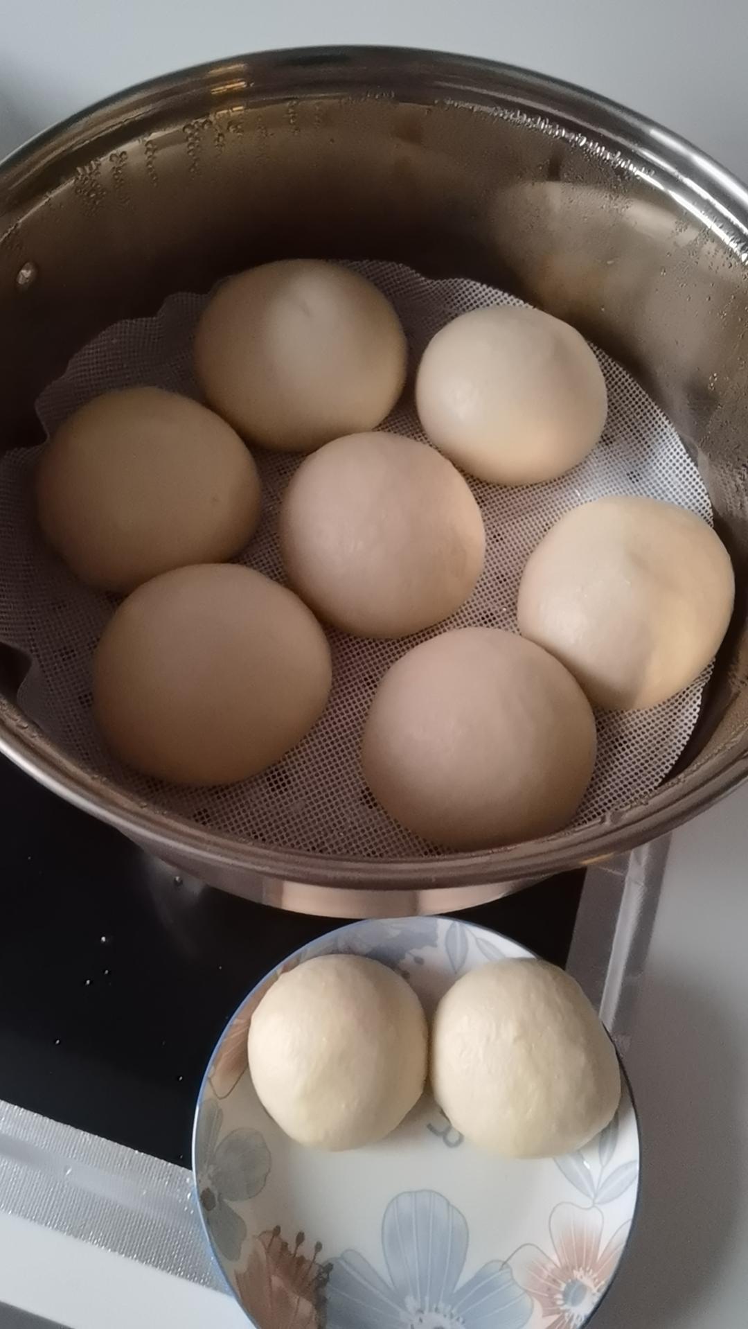 烫面馒头（一次发酵，个个水光肌）