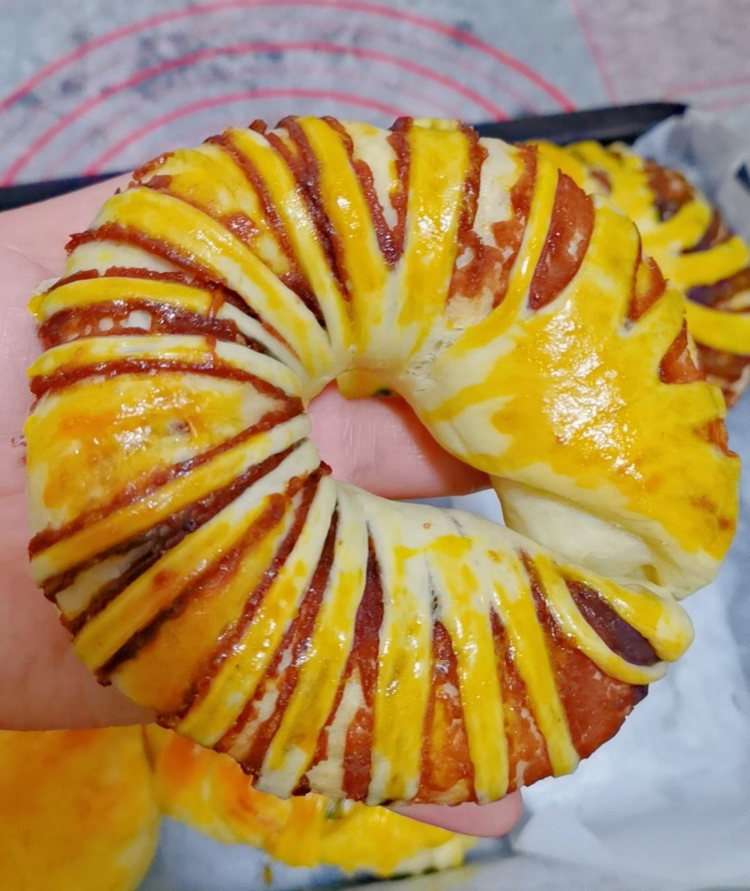零失败✔豆沙圈面包✔