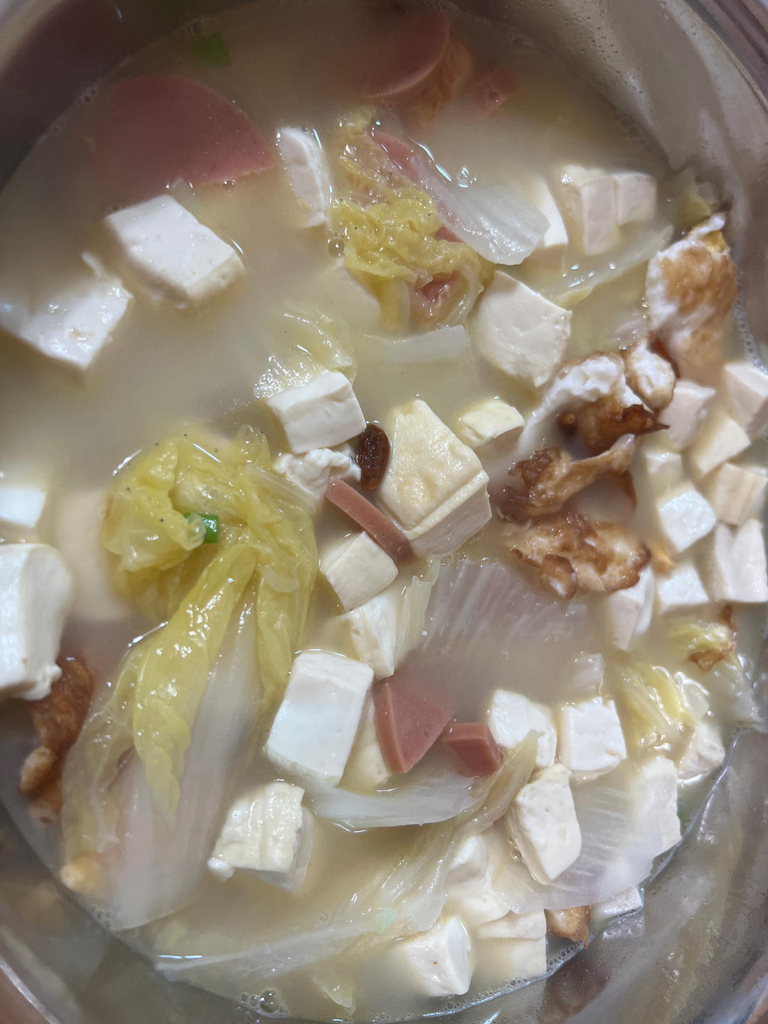 白菜豆腐三鲜汤