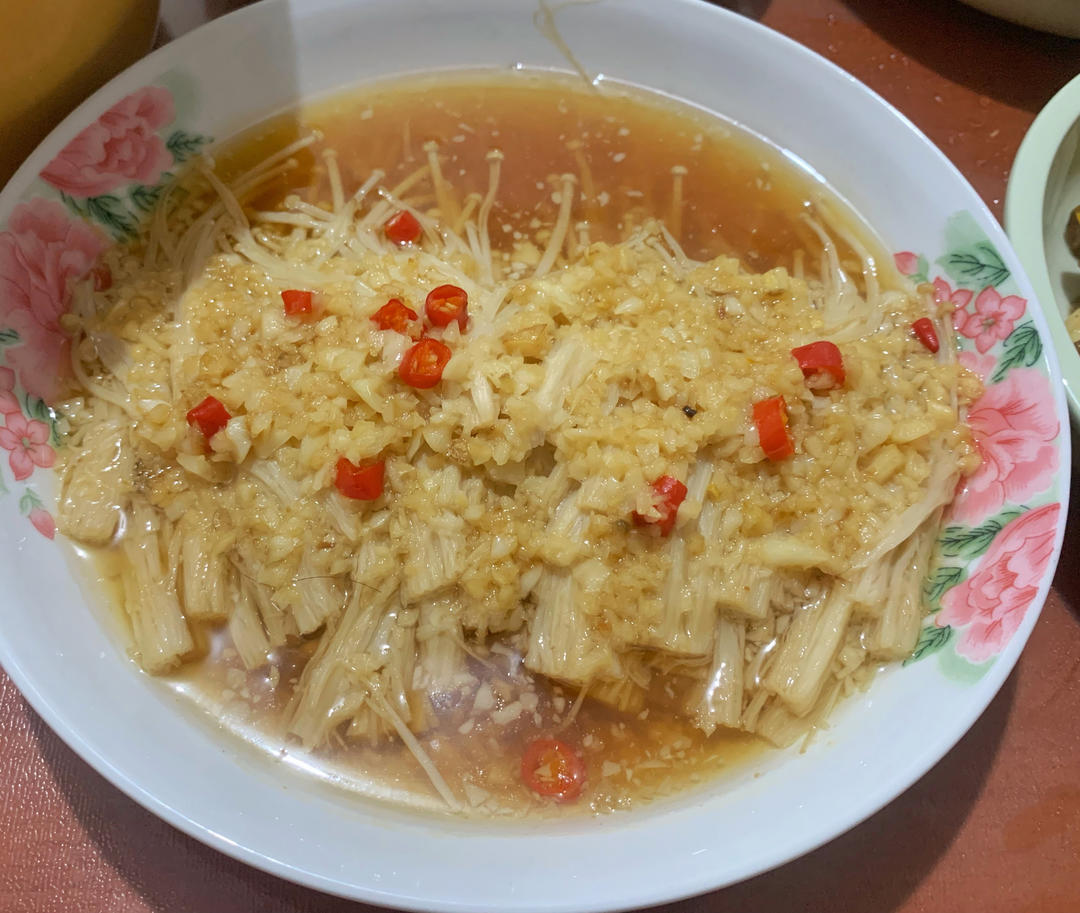 蒜蓉蒸金针菇