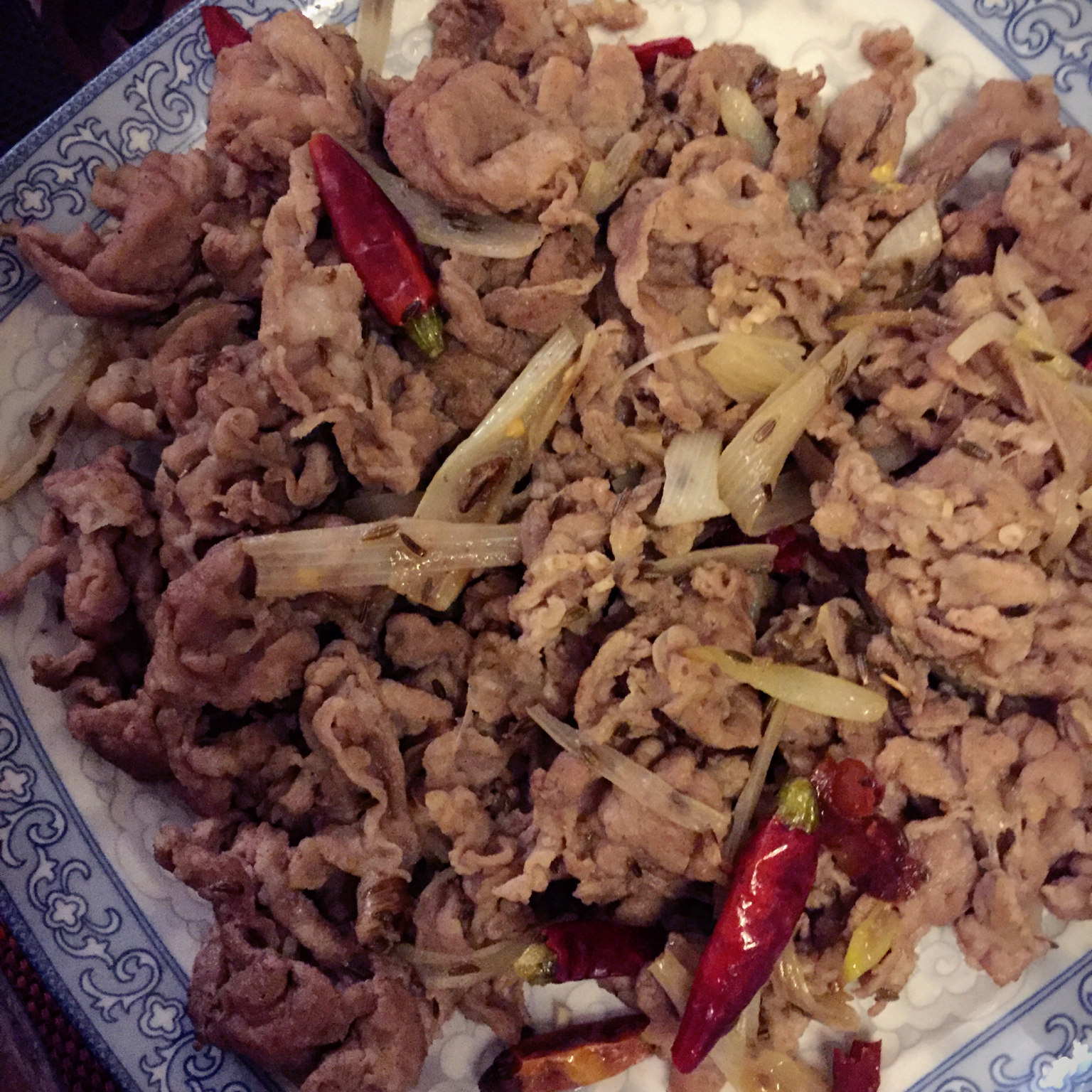 葱爆孜然羊肉