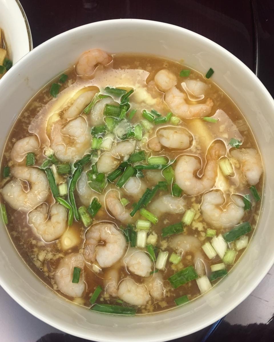 虾仁豆腐蒸水蛋