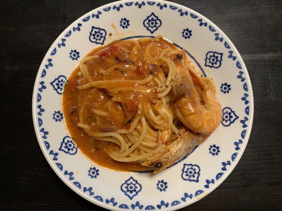 凤尾虾天使意面