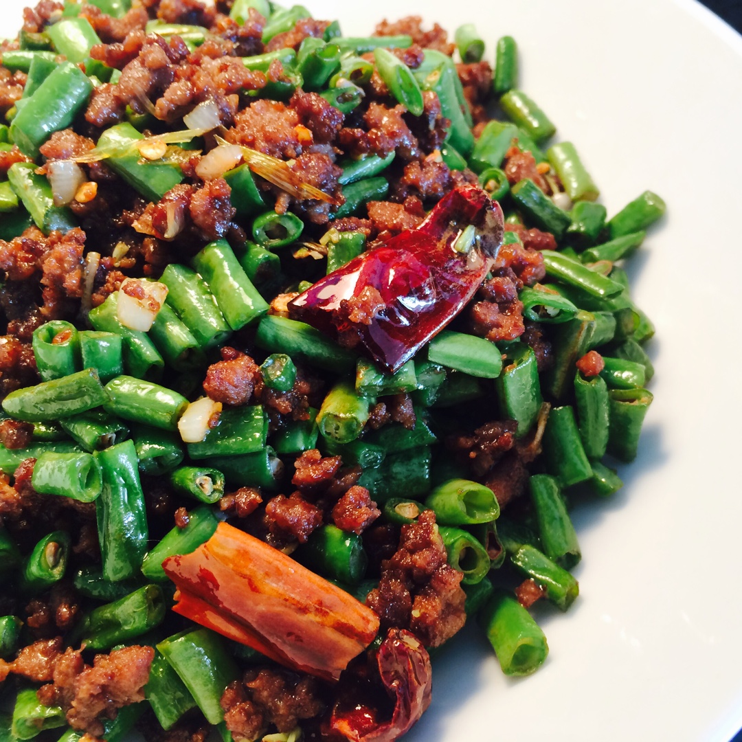 肉沫豆角下饭菜