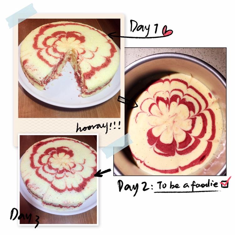 双色拉花戚风蛋糕