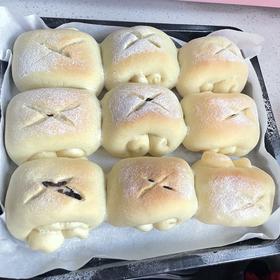 豆沙、果干云朵面包(KA厨师机)