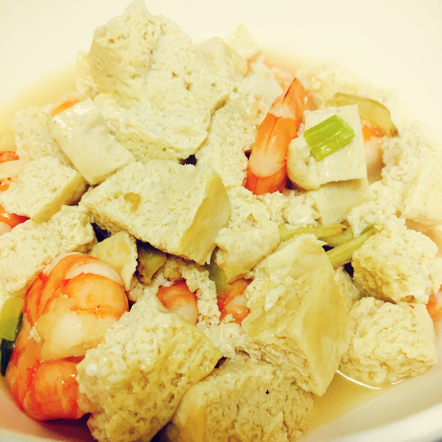虾仁豆腐煲