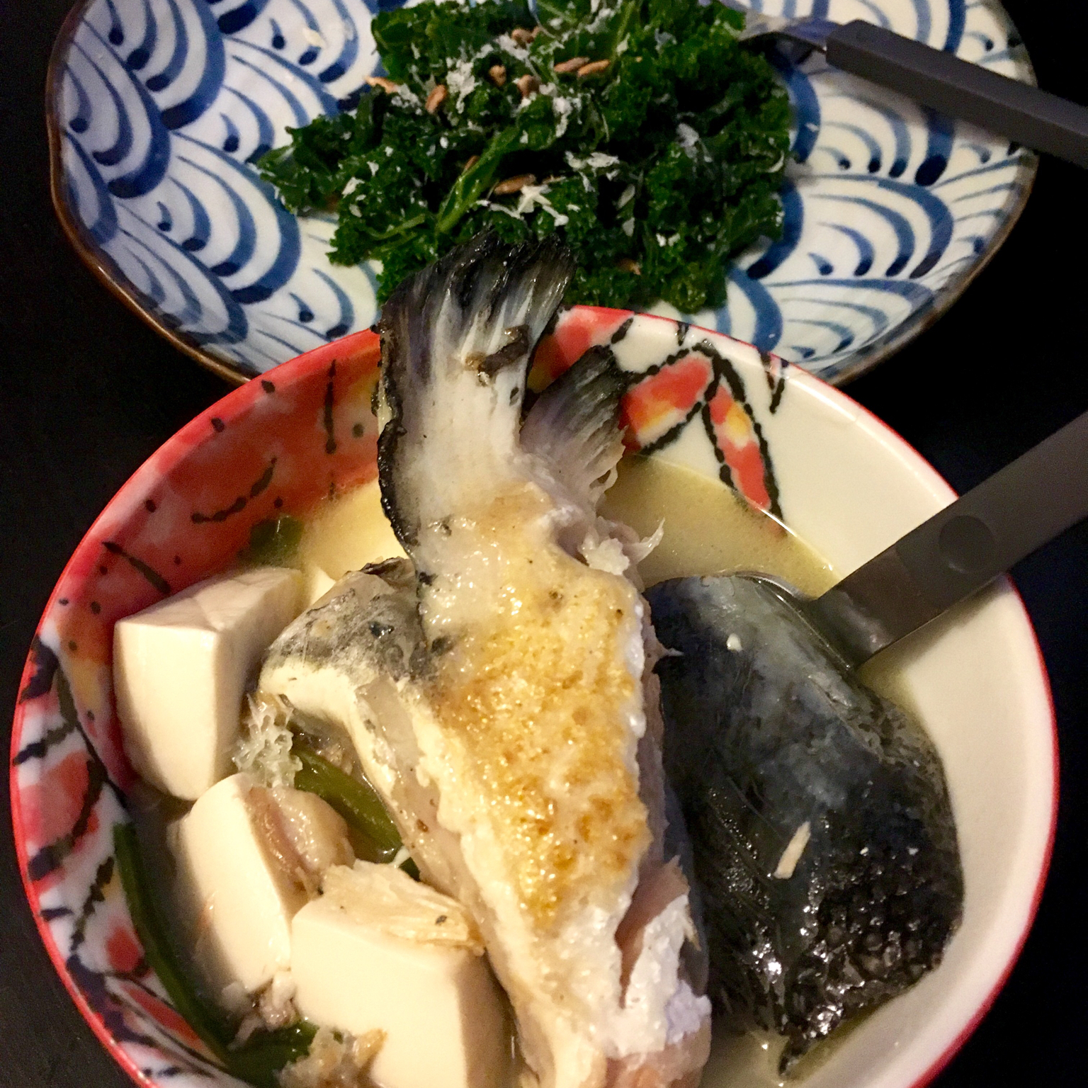 三文鱼头豆腐汤