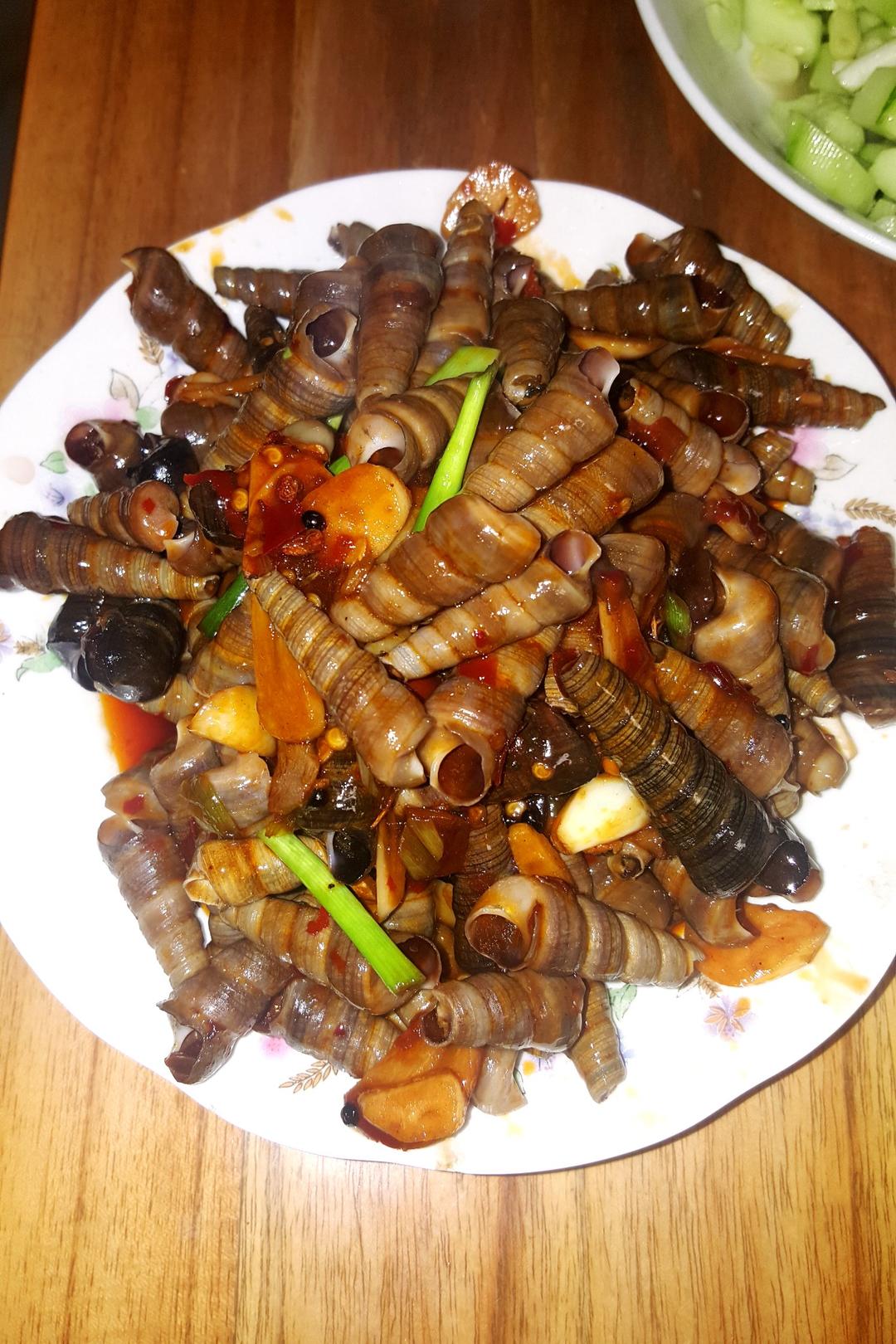 下酒菜-酱爆钉螺