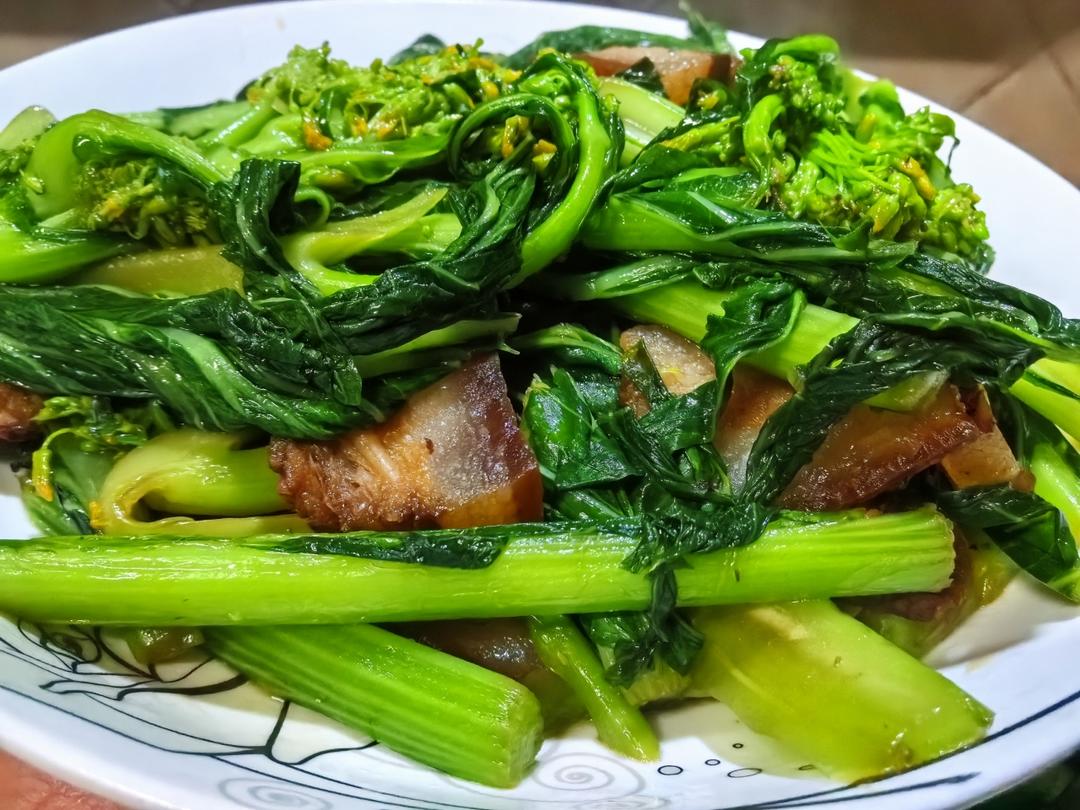 腊味炒迟菜心