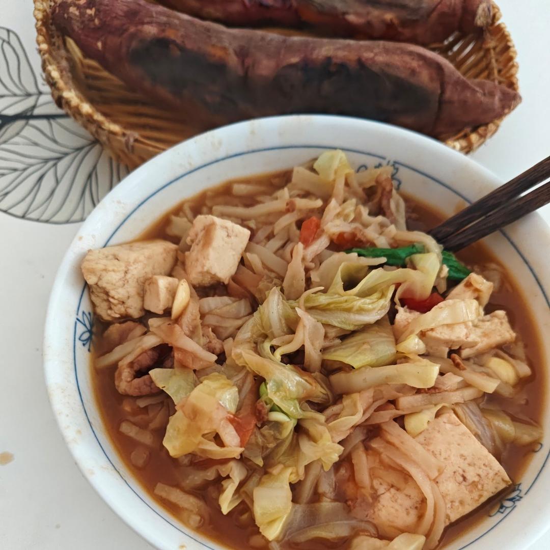 白菜烩饼丝