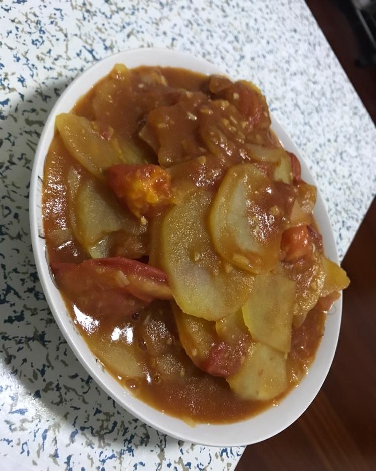 西红柿炒土豆片