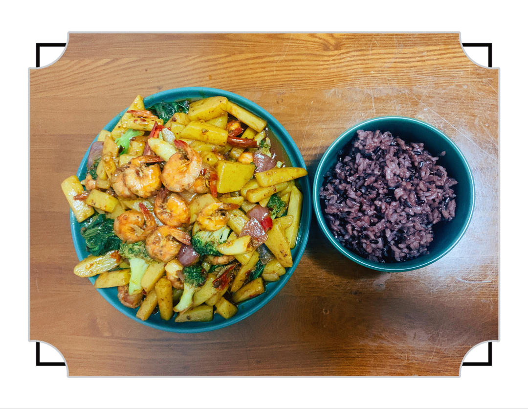 新手版［土豆干锅虾］的做法