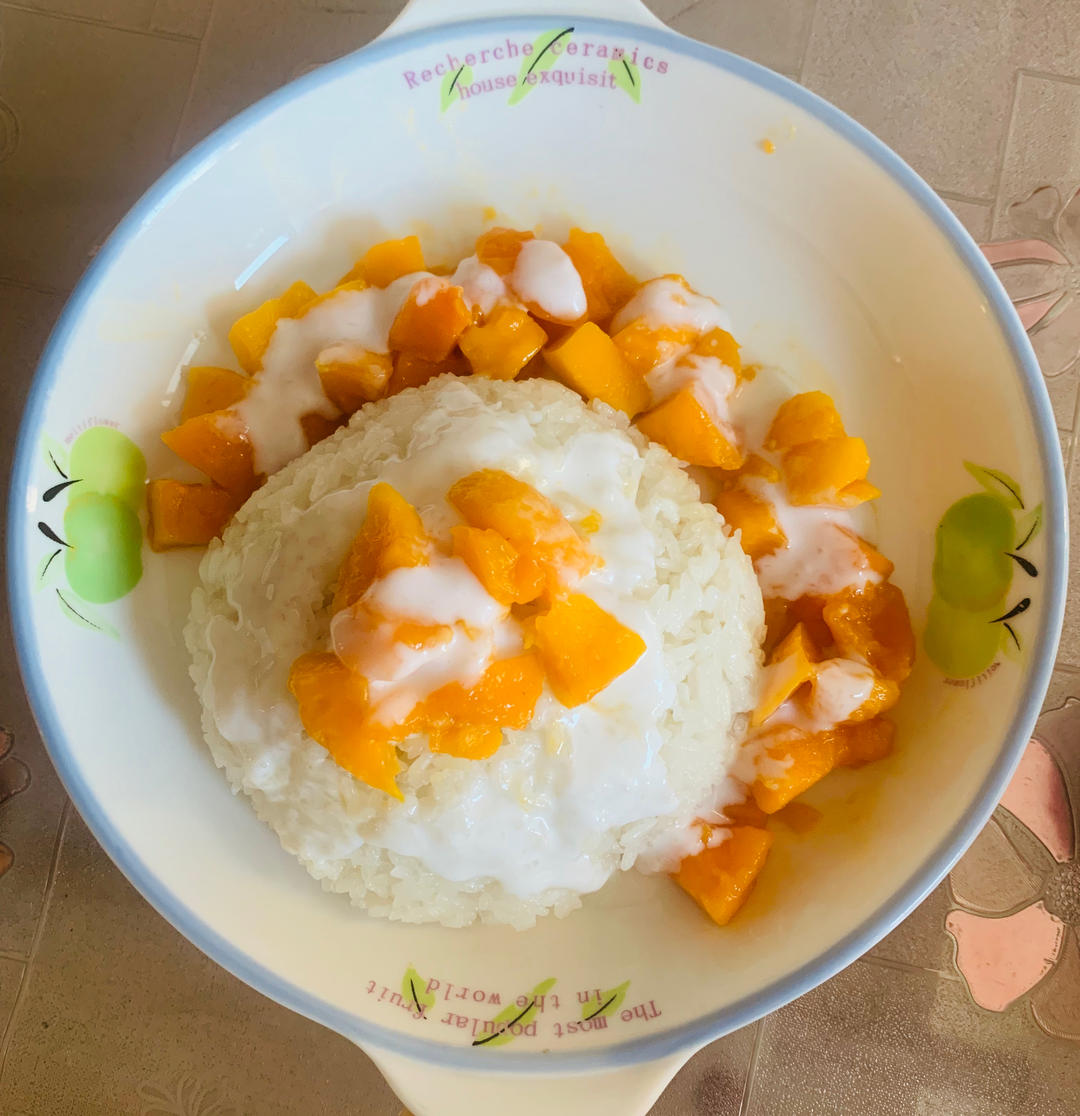 比泰式餐厅更好吃🥭0失败！自制椰汁芒果糯米饭