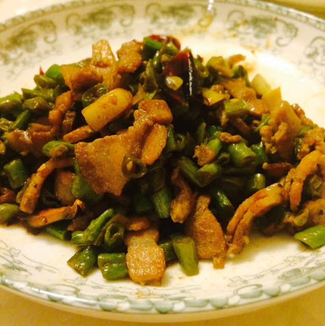 肉沫豆角下饭菜