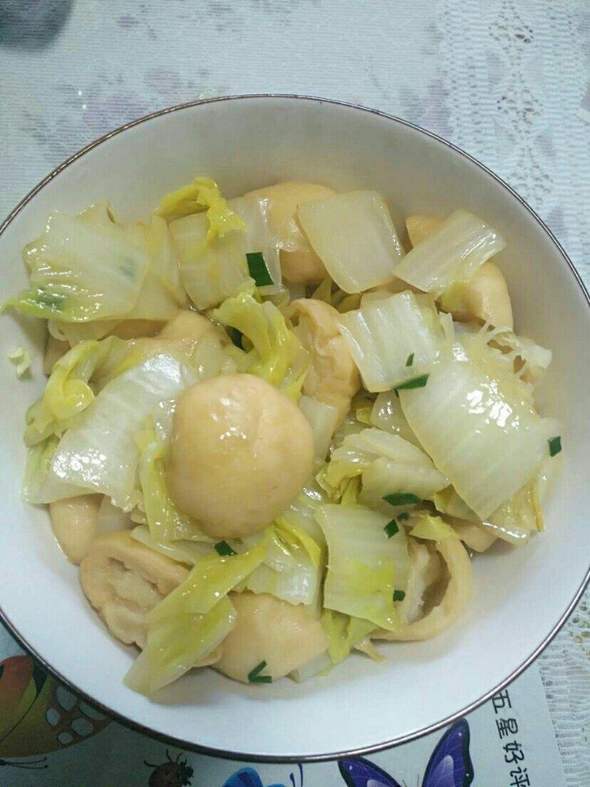 鱼面筋炒白菜