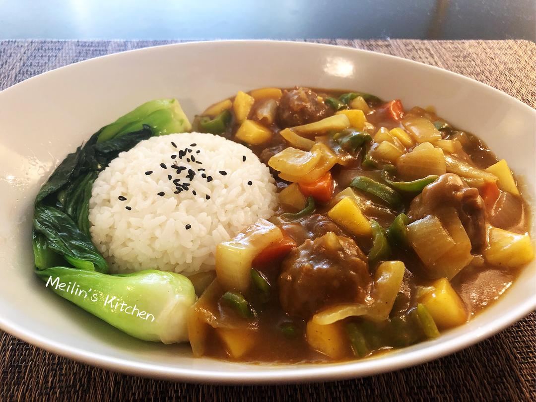 零失败·咖喱牛肉丸饭 Beef Ball Curry