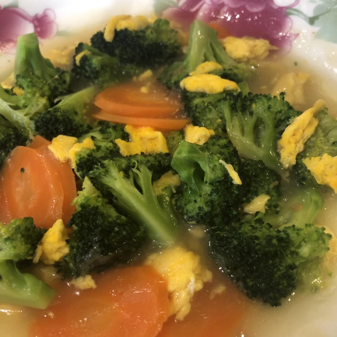 {☀快手晚餐☀}火腿肠滑蛋西兰花