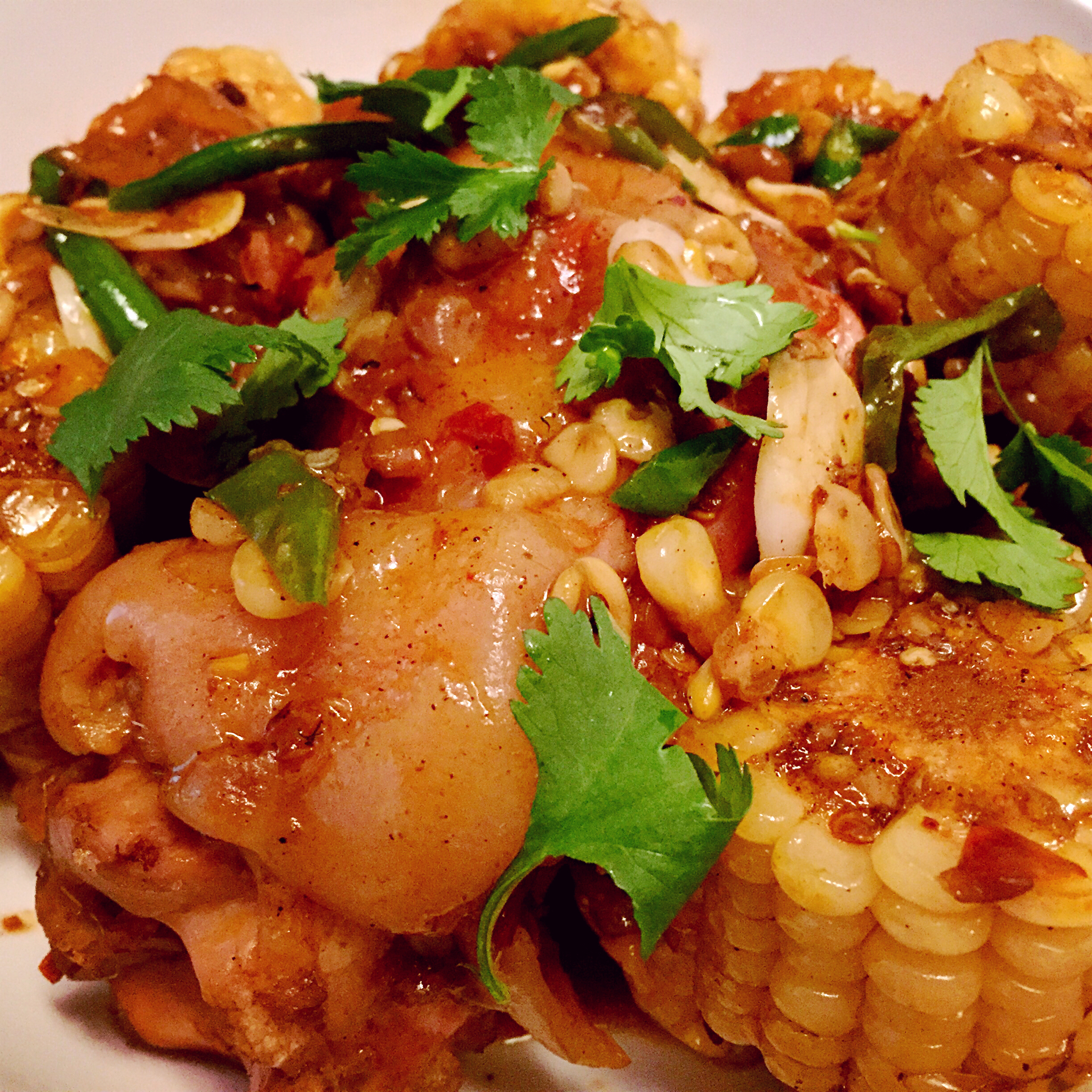 小雪球3做的玉米炖猪蹄