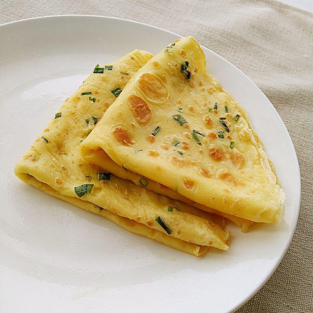 依果拉子做的香葱鸡蛋饼