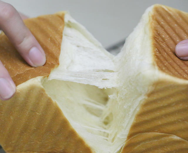 一次发酵纯奶手撕吐司面包（防止面团温度高的方法）B55