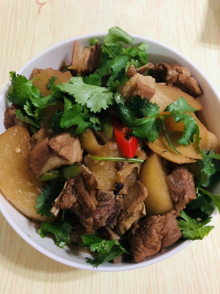 萝卜炖羊肉(红烧)的做法