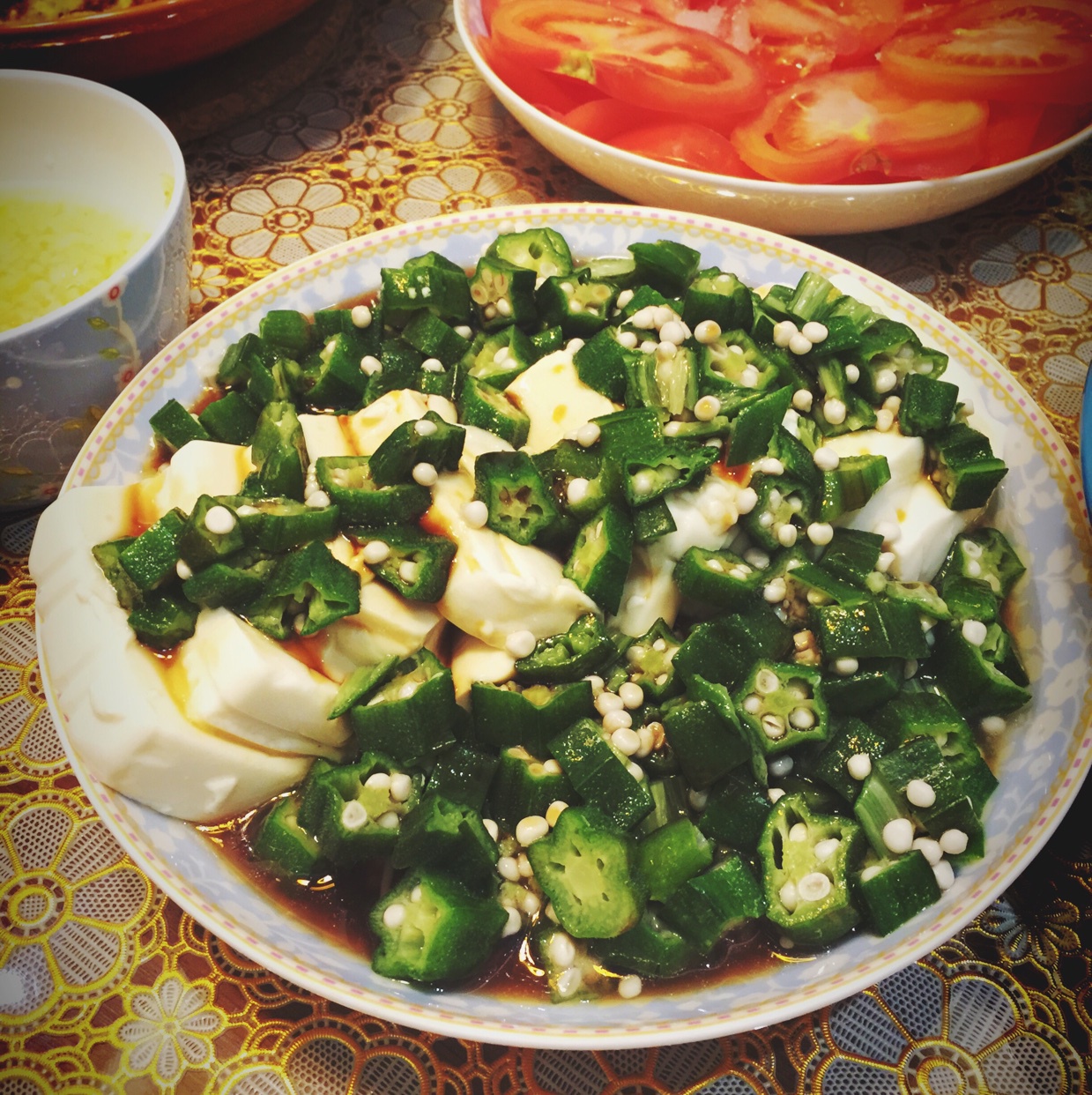 秋葵嫩豆腐&秋葵存储小方法