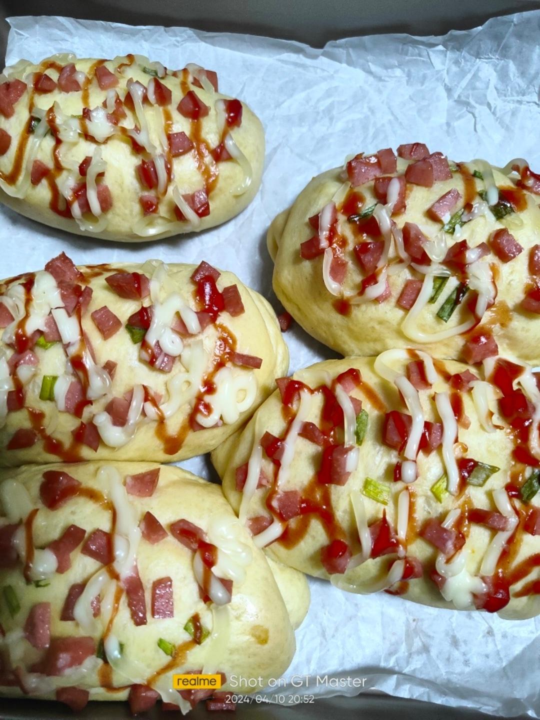 香葱火腿肉松面包