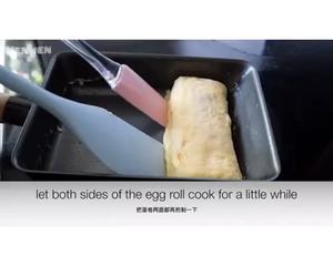 厚蛋烧(鸡蛋卷)火腿三明治-简单快手午餐盒、早餐的做法 步骤4