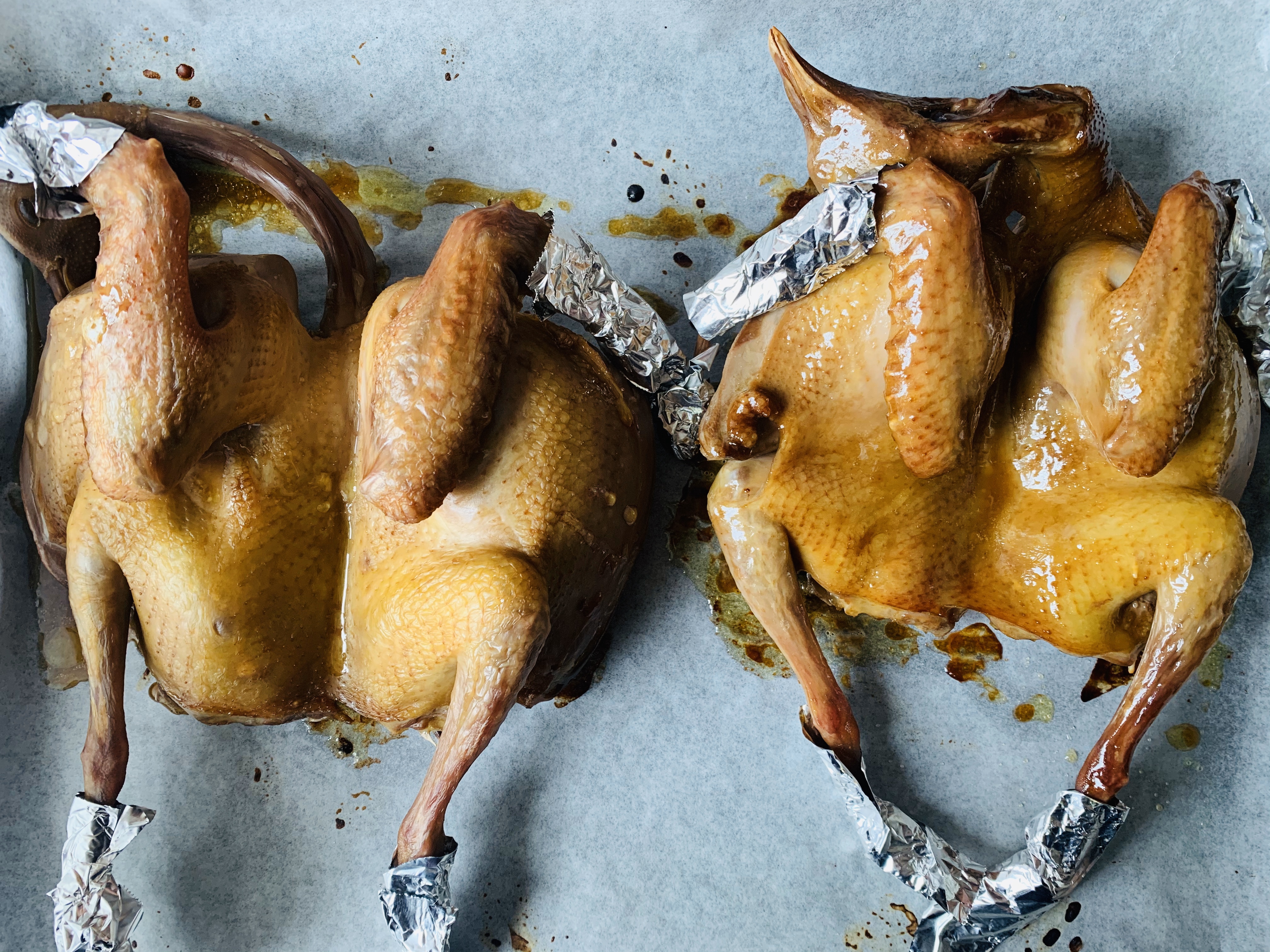 烤乳鸽只需两步（腌制+进烤箱）～一人一只肯定不够吃😋的做法 步骤6