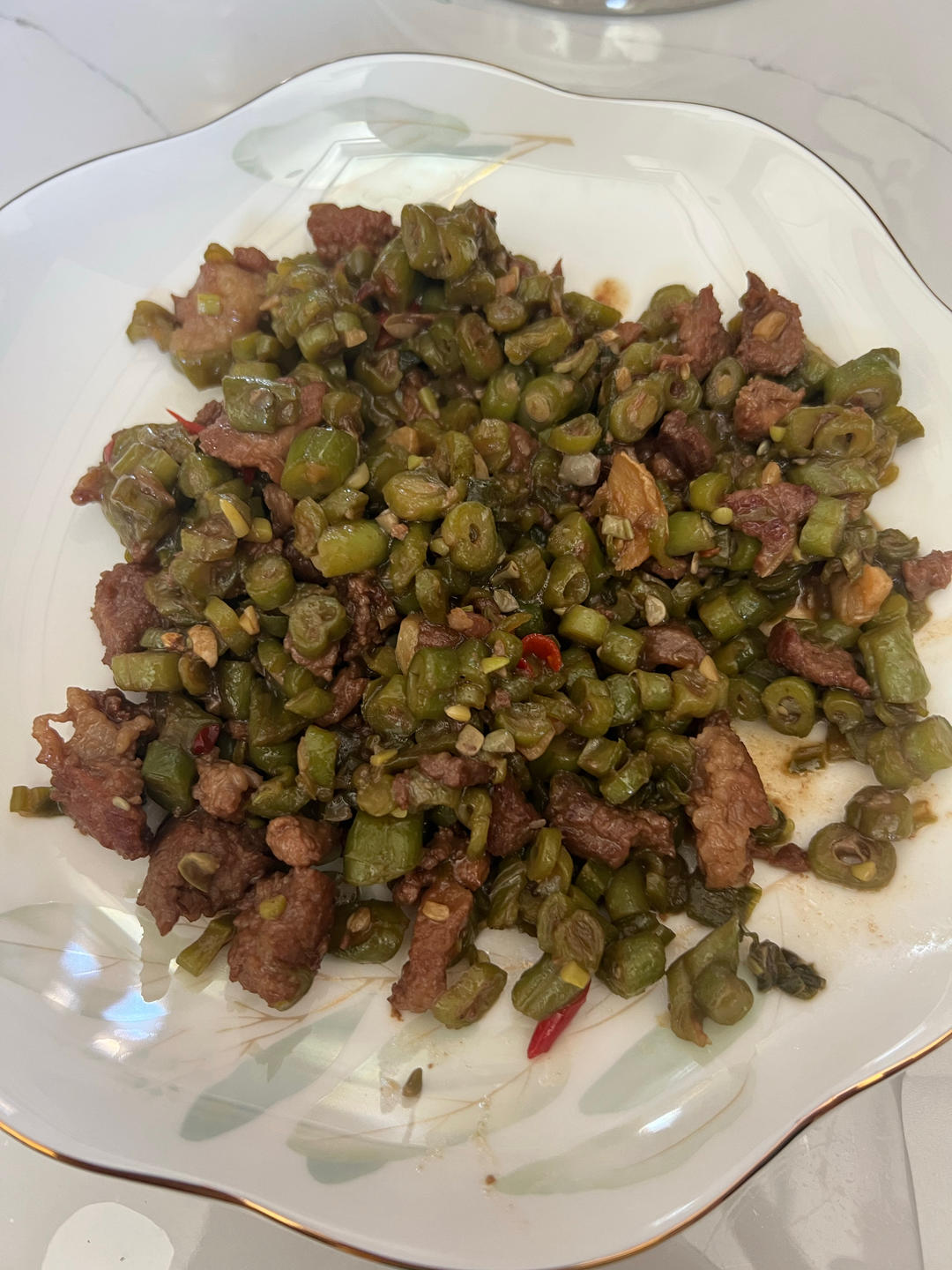 肉沫豆角下饭菜