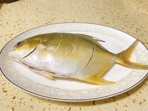 清蒸金鲳鱼，简单易做，年夜饭必备的一道菜，年年有余！的做法 步骤1