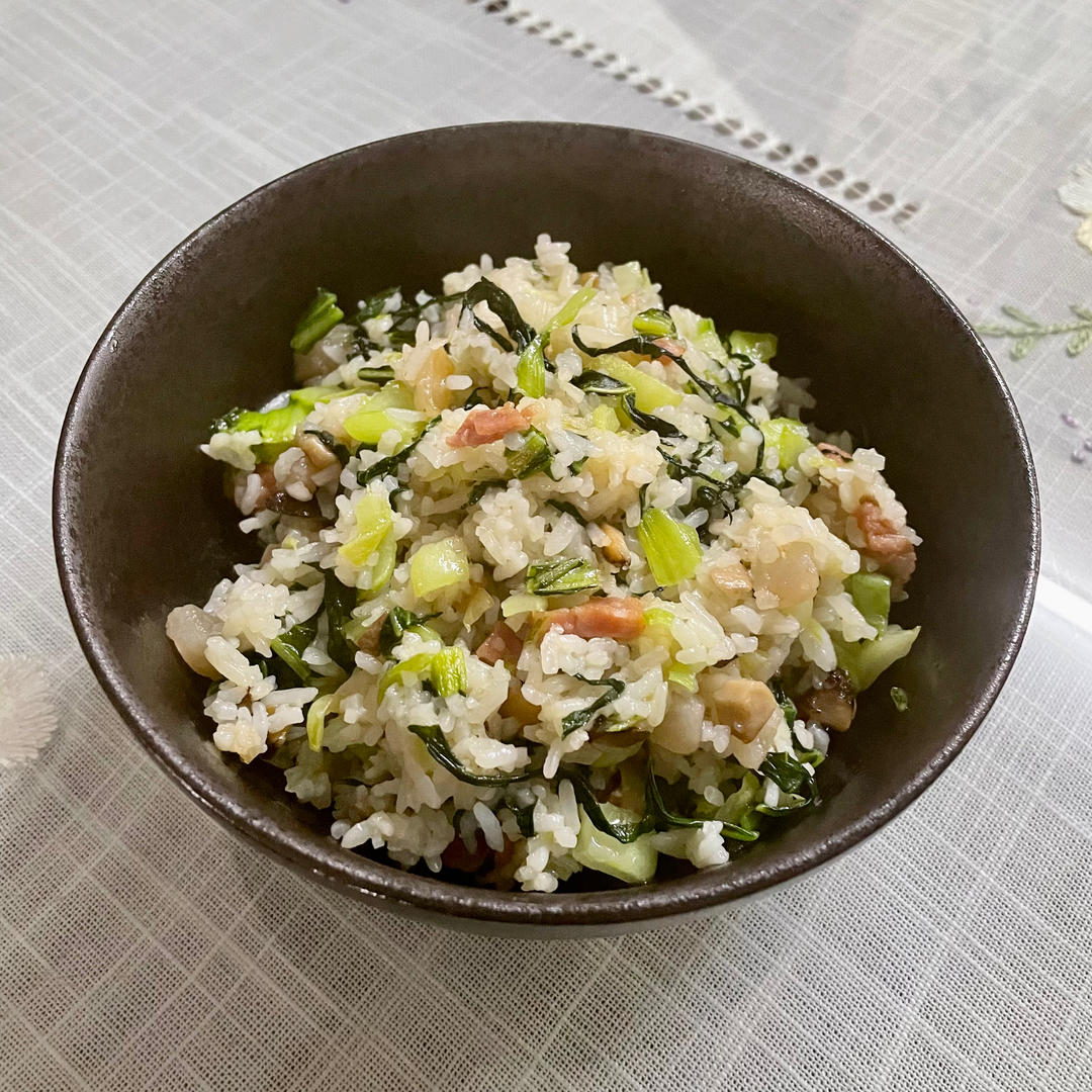 铁锅咸肉菜饭（冷饭版）