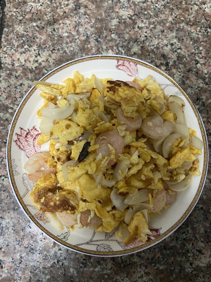 兰州百合炒鸡蛋虾仁