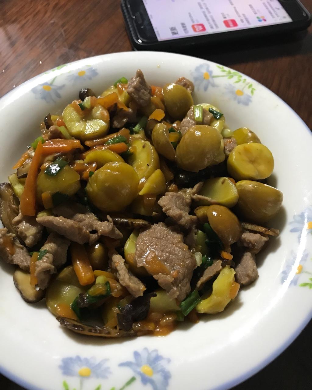 香菇烧栗子
