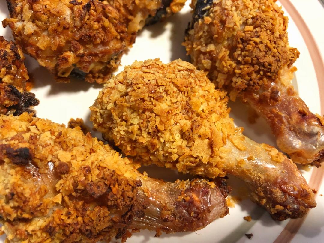 布莱顿鱼子酱做的直击kfc脆皮鸡腿