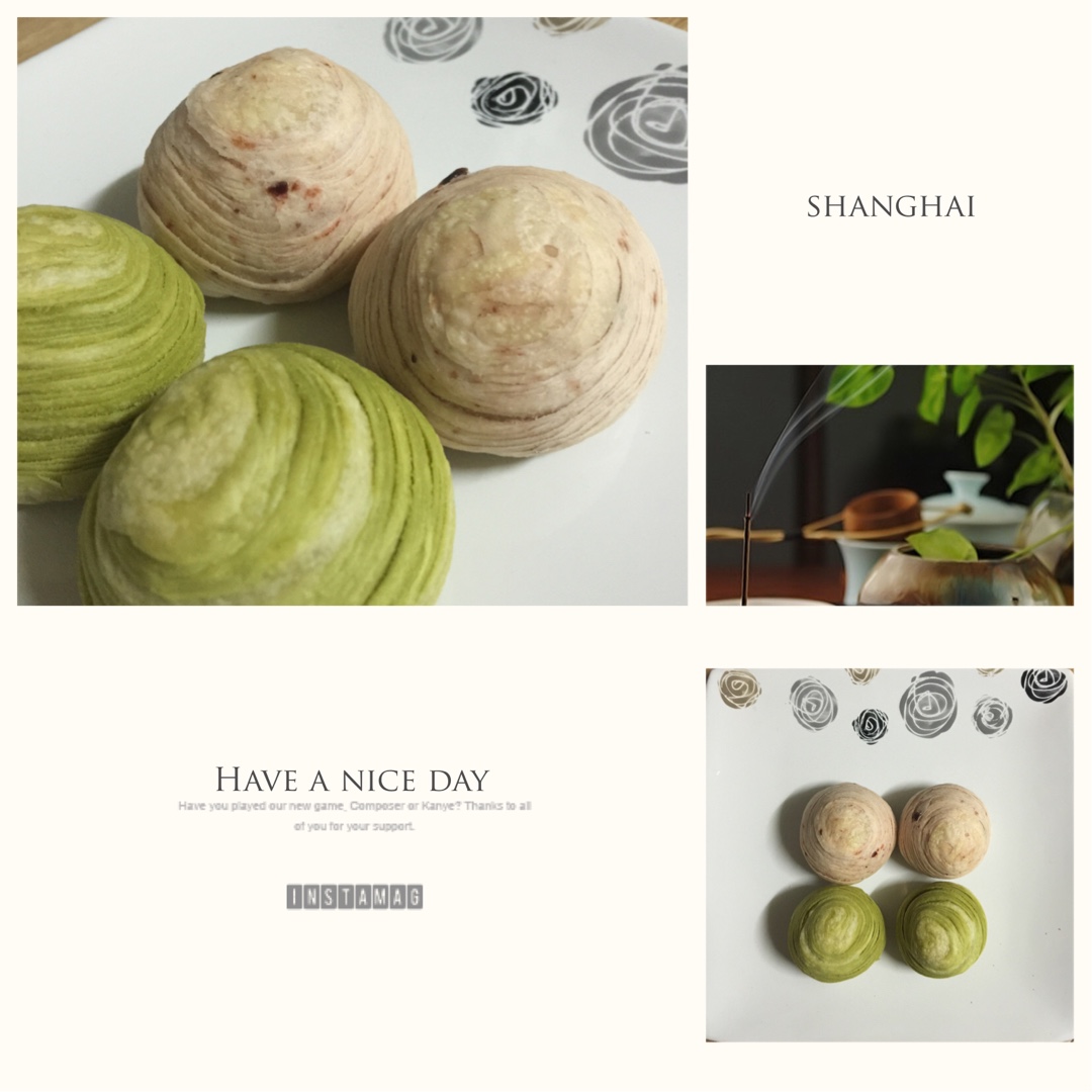 蛋黄酥~紫薯、抹茶、原味~花好月圆，中秋快乐~内附一次做六色蛋黄酥方法~