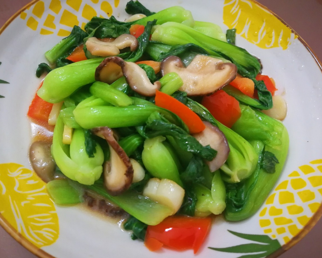 素炒香菇油菜(素菜)