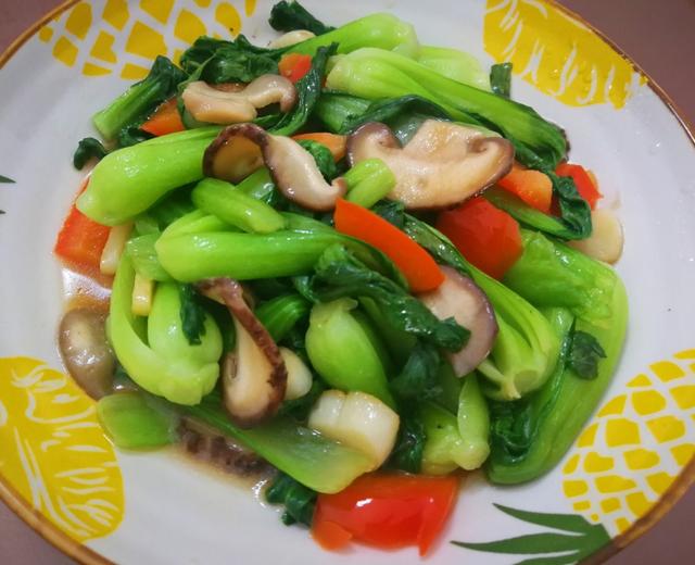 素炒香菇油菜(素菜)